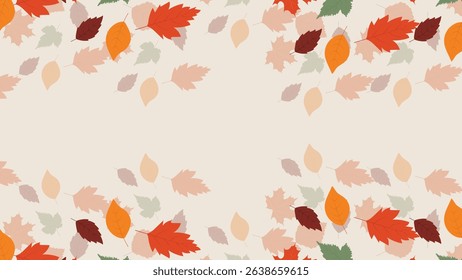 Autumn Sale Banner with Falling Leaves in Red and Orange, Great for Warm and Festive Promotions