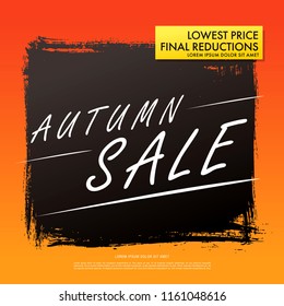 autumn sale banner layout design, vector illustration