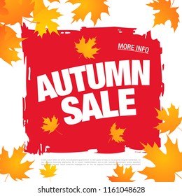 autumn sale banner layout design, vector illustration