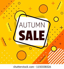 Autumn Sale banner. Shapes