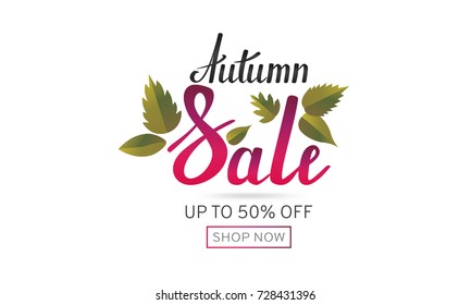 Autumn Sale banner template design. EPS 10
