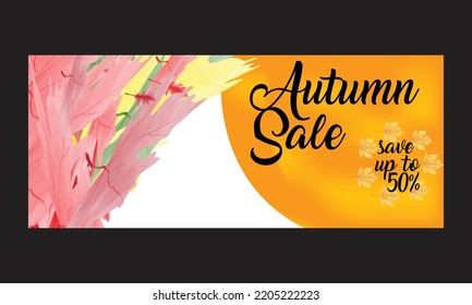 Autumn Sale Banner Templet Design 
