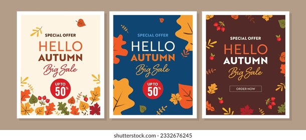 Autumn Sale Banner Vector Illustration Design