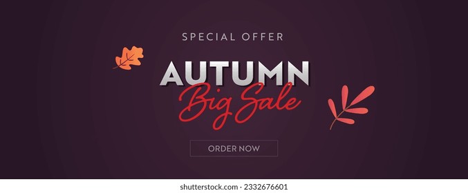 Autumn Sale Banner Vector Illustration Design