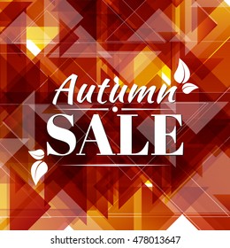 Autumn sale banner. Vector illustration