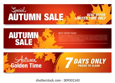 Autumn sale banners