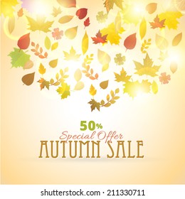 Autumn Sale Concept Background