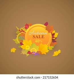 Autumn Sale Concept Background, Banner 
