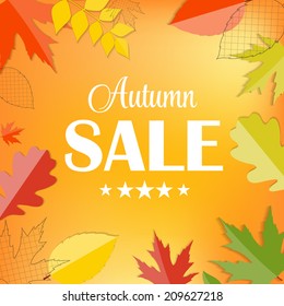 Autumn Sale Concept Vector Illustration