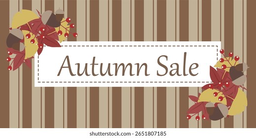 Autumn Sale design. It is acorns and ginkgo leaves.