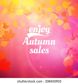 Autumn sale design template. EPS10
