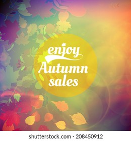 Autumn sale design template. EPS10
