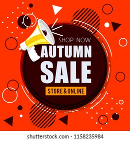 Autumn Sale. Discount banner.
