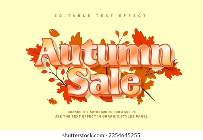Autumn Sale editable text effect template