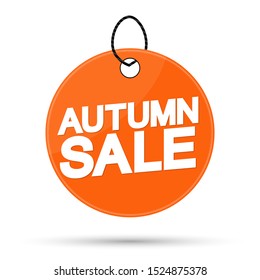 Autumn Sale, Fall discount tag, banner design template, app icon vector illustration