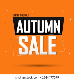 Autumn Sale, Fall discount tag, banners design template, Thanksgiving Day, app icon, vector illustration