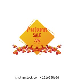 Autumn Sale Fall Leaves Shopping Promotion Elemen Banner