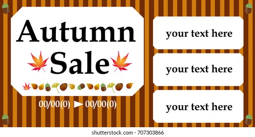 Autumn Sale, fall promotion tool, in-store poster, flyer format, vector data