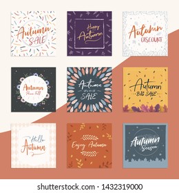 Autumn Sale Flyer Banner concept Set