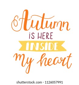Autumn sale flyer template with lettering