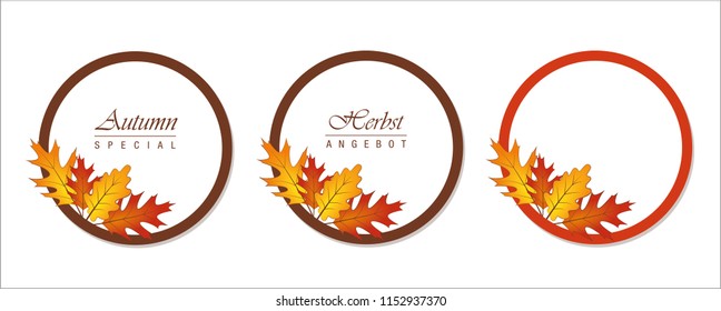 Autumn sale flyer template vector illustration EPS10