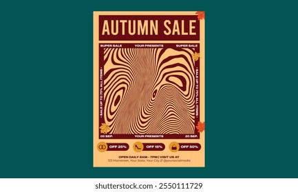 Autumn Sale Flyer. Vector Illustration