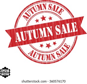 Autumn sale grunge rubber stamp, vector illustration