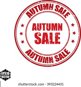Autumn sale grunge stamp.Vector.