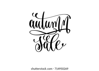 autumn sale hand lettering inscription for discount card, banner, Black Friday, modern brush calligraphy vector illustration