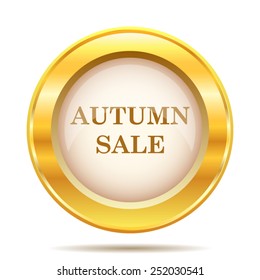 Autumn sale icon. Internet button on white background. EPS10 vector. 