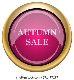 Autumn sale icon. Internet button on white background. EPS10 vector.
