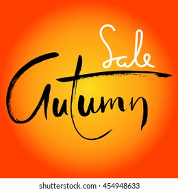 Autumn Sale Lettering for banners, season sale posters, discount tags.