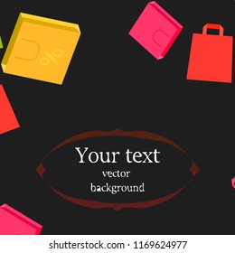 autumn sale paper package vector background