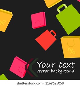 autumn sale paper package vector background