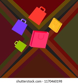 autumn sale paper package vector background