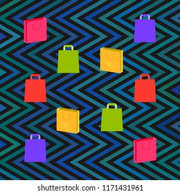 autumn sale paper package vector background autumn sale paper package vector background