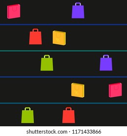autumn sale paper package vector background