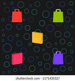 autumn sale paper package vector background