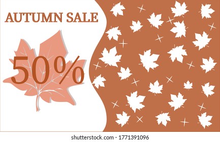 Autumn sale poster or banner for September fall shopping 3
