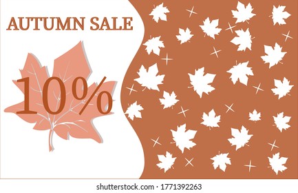 Autumn sale poster or banner for September fall shopping 2