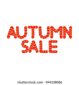 Autumn Sale, poster design template, vector illustration