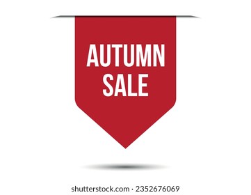 autumn sale red banner design vector illustration
