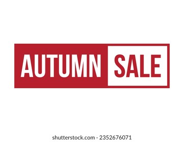 autumn sale red banner design vector illustration