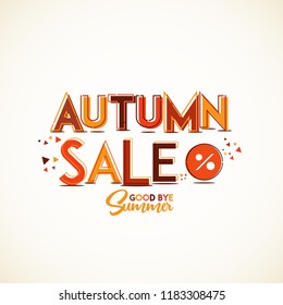 Autumn Sale. Seasonal Banner Design.Vector Eps10.