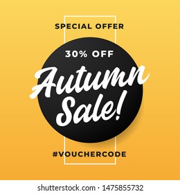 Autumn sale special offer clean poster background vector design