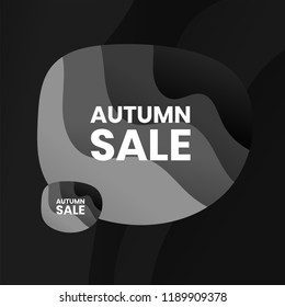 Autumn Sale, speech bubble banner design template, discount tag, app icon, vector illustration