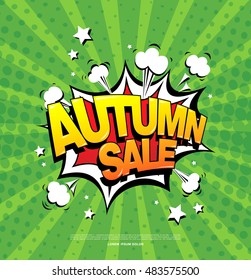 Autumn sale speech bubble design