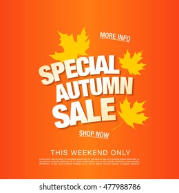 Autumn sale template banner