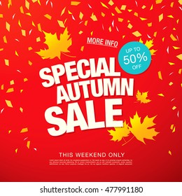 Autumn sale template banner
