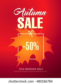 Autumn sale template banner
